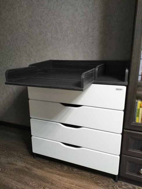 АТОН Комод Сириус-2 WOOD 804 ПВХ графит черный АТОН Комод Сириус-2 WOOD 804 ПВХ графит черный